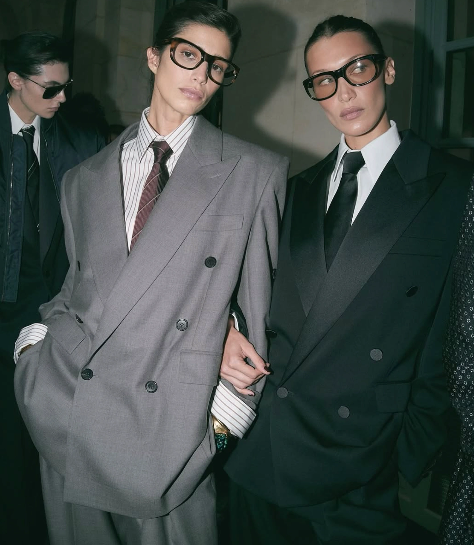 bella hadid saint laurent suit